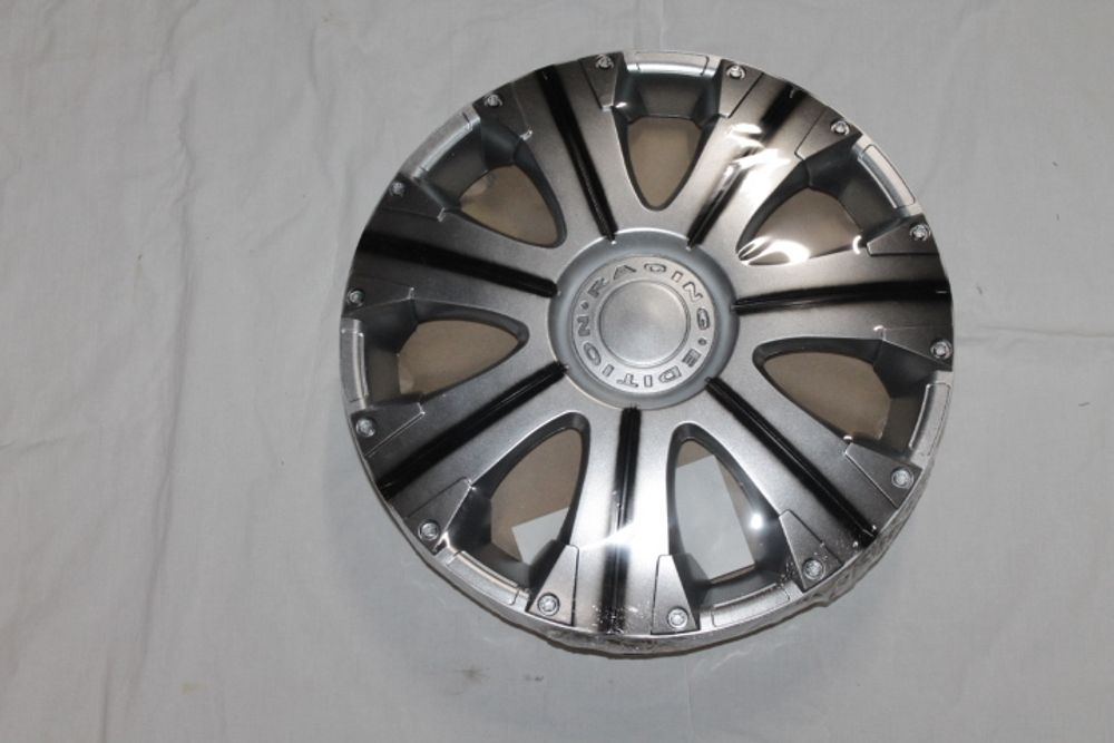 Колпак колеса R14 Расинг Super Silver (в мешке 4 упак) (STAR)
