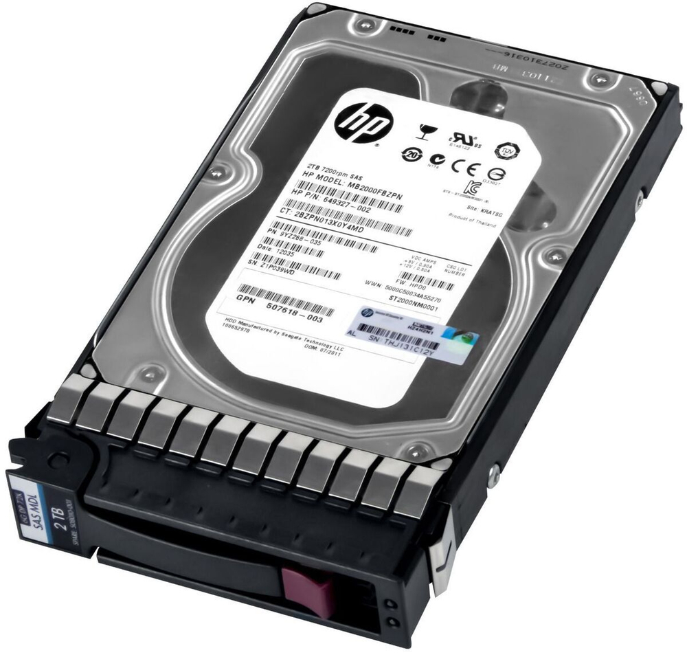 Жесткий диск MB2000fbzpn HP SPS-DRV HD 2TB 7.2K LFF M6612 SAS 6G MB2000fbzpn