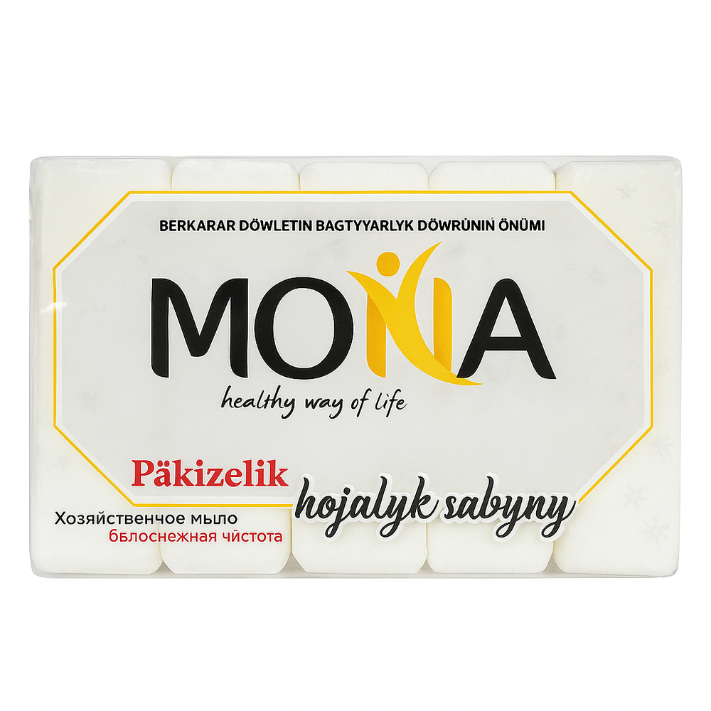 Мыло хозяйственное Mona Белоснежное 5шт