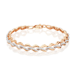 Браслет из красного золота с фианитами