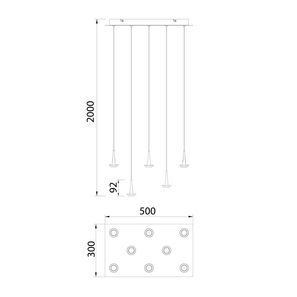 8934+8PL Люстра подвесная ANDROMEDA