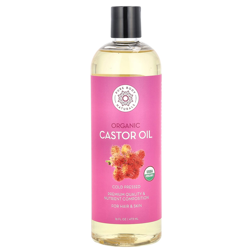 Pure Body Naturals, органическое касторовое масло, 473 мл (16 жидк. унций)