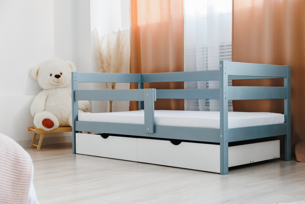 Кровать подростковая "Софа" 140*70 см серая 1 борт (СЧ)