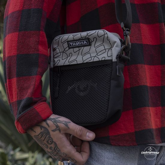 Сумка ТАЙНА через плечо сер.-чер./вопросы