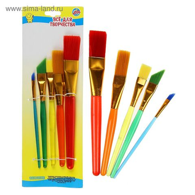 Набор нейлон 5 штук Радуга , плоские, большие