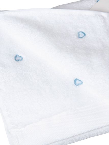 Махровое полотенце MICRO COTTON - МИКРО КОТТОН бело/голубой Maison Dor (Турция)