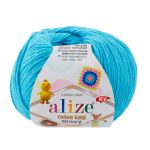 Пряжа Alize (Ализе) Cotton Gold Hobby New / уп.10 мот. по 50 г, 165 м, 287 светло-бирюзовый