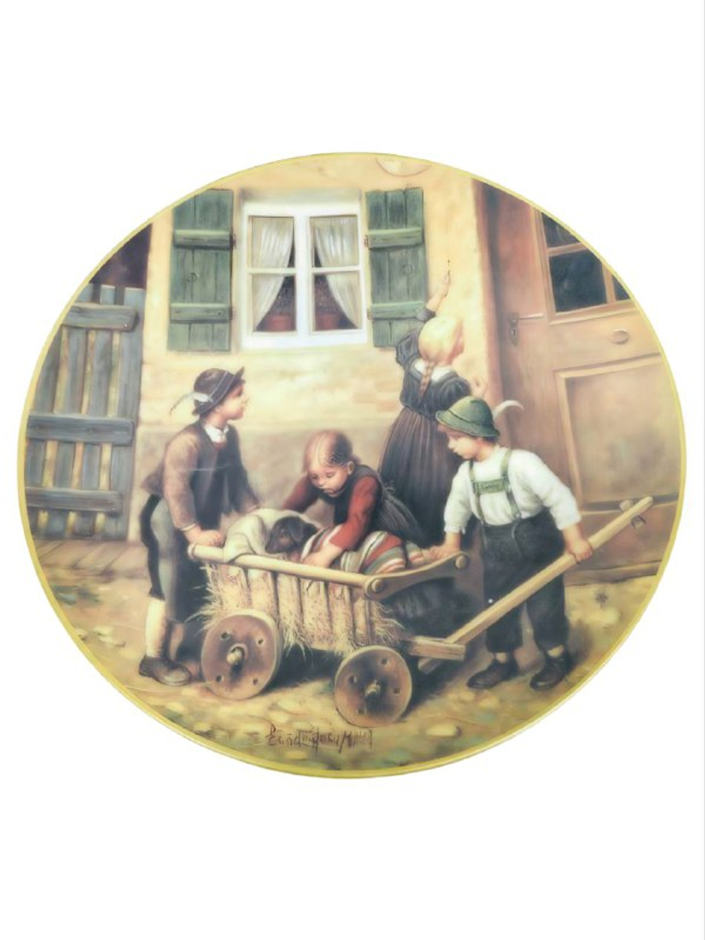 Тарелка декоративная "Больная такса" Германия