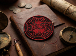 Шеврон Варгградъ "Солнце за нас-2" красный круглый на велкро