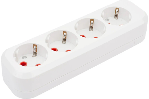 Колодка 4 с/з белая 16А Народная TDM