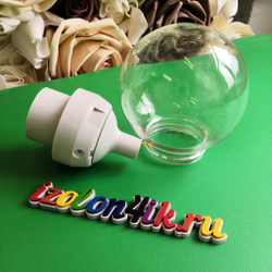 Плафон (d 15) для торшера с переходником (белый) на трубу 20мм