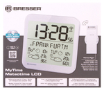 Часы настенные Bresser MyTime Meteotime LCD, серебристые
