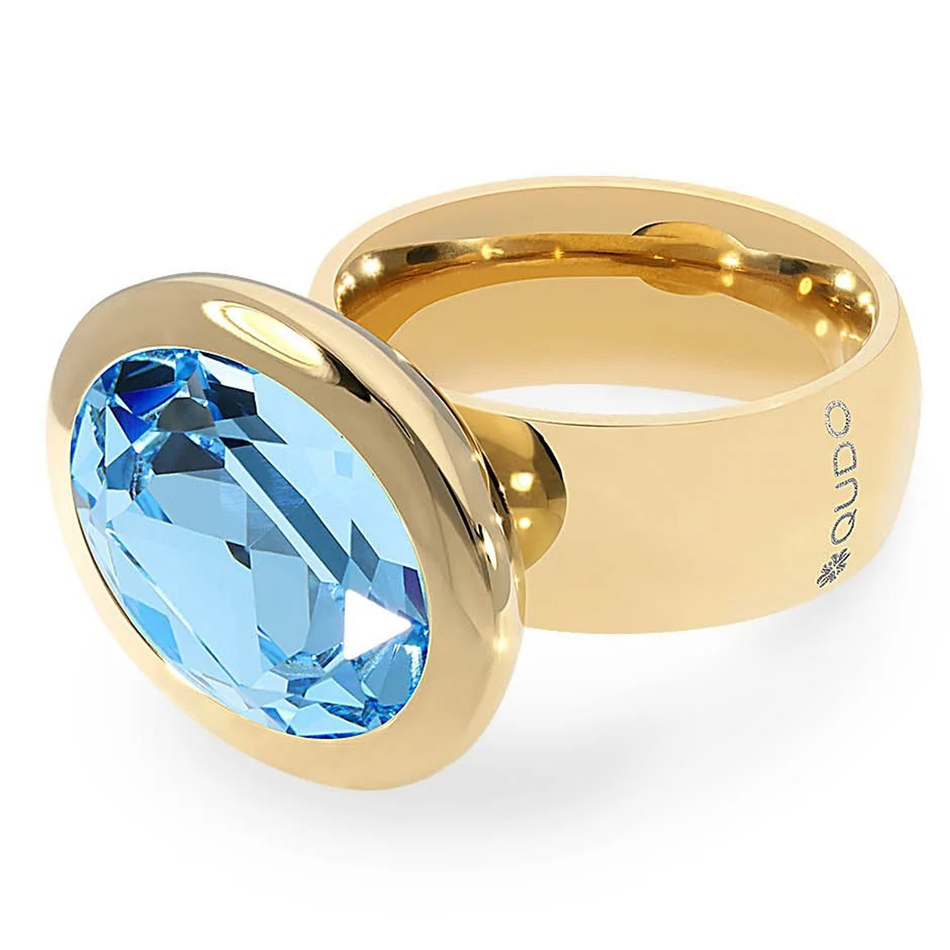 Кольцо Qudo TIVOLA big G aquamarine 19 мм 632011/19 BL/G