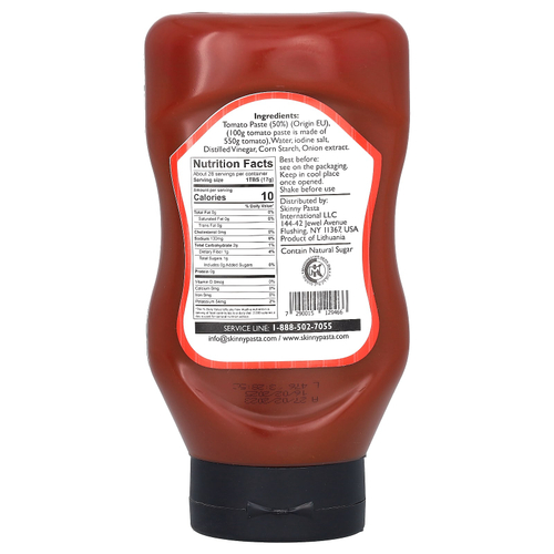 Skinny Pasta, томатный соус, 470 г (16,57 унции)