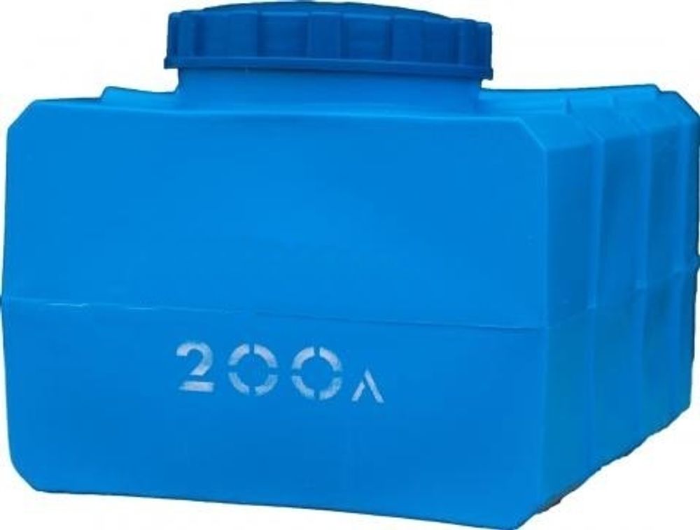 Ёмкость пластиковая пищевая АКПОЛ 200 л. прямоугольная (73x63x53см;9кг;синий) - арт.555004