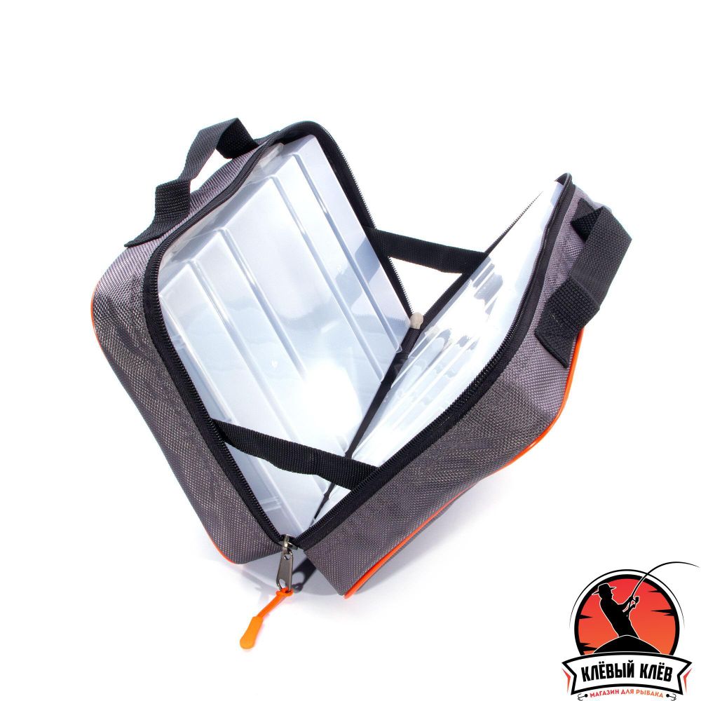 Сумка рыболовная &quot;СЛЕДОПЫТ&quot; Module Bag 30, 30х20х10 см, цв. серый + 2 коробки Luno 20/4/