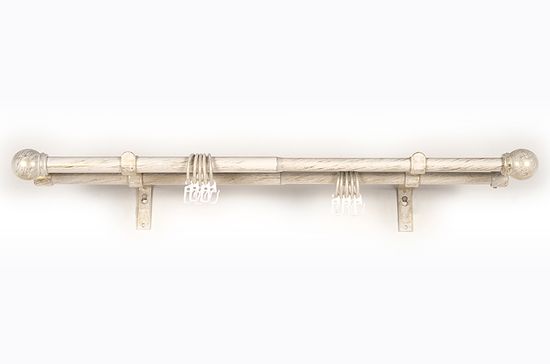 Карниз 2  рядн металл телескоп. Магеллан 1,6-3,0 Слоновая кость/Болонья