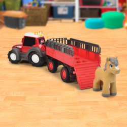 Dickie ABC - Трактор Massey Ferguson с прицепом 30 см Светозвук 4115012 / артикул   4115012  / GTIN 4006333086748