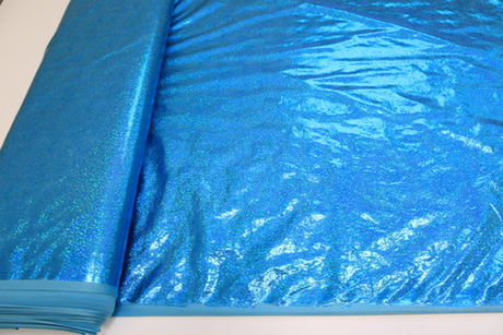 Трикотаж голография голубой