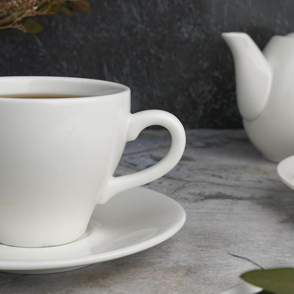 Чайная пара 200 мл белая d 8,5 см h7,2 см фарфор P.L. Proff Cuisine [4]