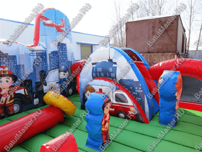 Надувной батут "Пожарные"