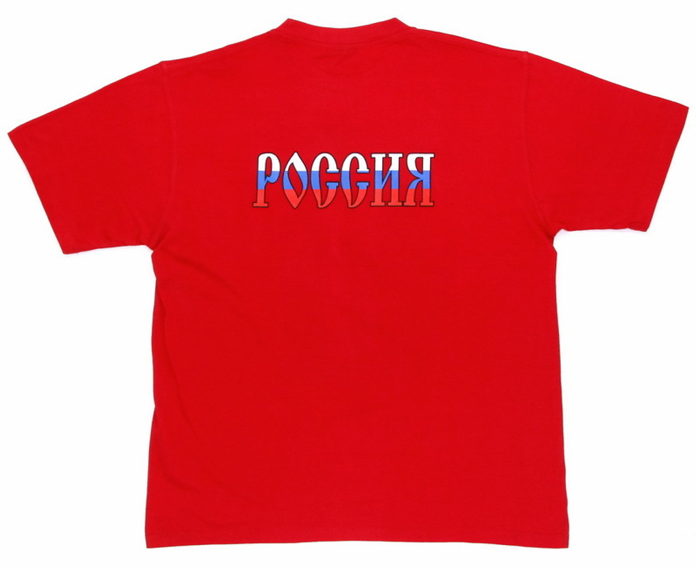 Футболка Россия с гербом красная