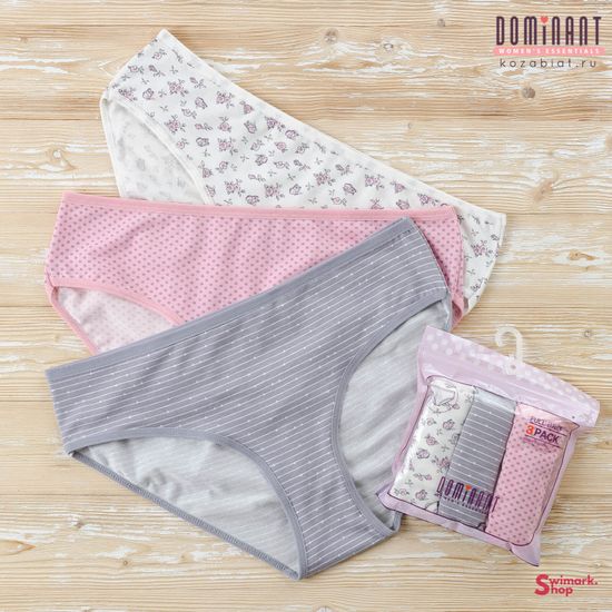 Трусики женские DOMINANT 55000-185, FULL BRIEF, 3 шт. в уп.