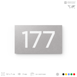 Номер на дверь 177, табличка на дверь для офиса, квартиры, кабинета, аудитории, склада, серый 120х70 мм, Айдентика Технолоджи