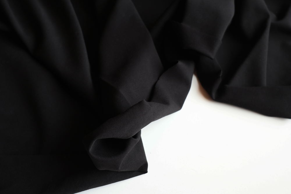 ЧЕРНЫЙ - Кулирка с лайкрой ПЛОТНАЯ, пенье (КРВ698 Ксения)