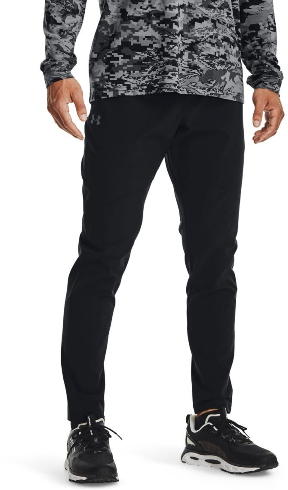 Мужские теннисные штаны Under Armour Stretch Woven Pant - black