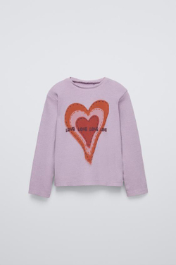 ZARA ЛОНГСЛИВ В РУБЧИК, ЦВЕТ МАЛЬВЫ