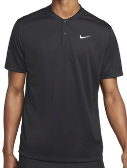 Мужское теннисное поло Nike Men's Court Dri-Fit Blade Solid Polo - черный