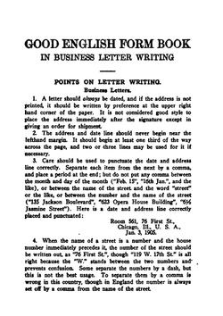 Good English Form Book in Business Letter Writing | Sherwin Cody