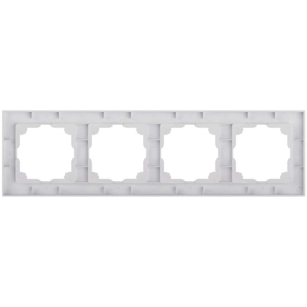 Рамка для розеток и выключателей Intro Accent 6-504-01 на 4 поста, СУ, белый