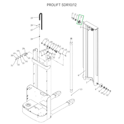 Ролик цепи редуктора ведущего колеса в сборе для штабелеров SDR 1-1,2 т, SDR1635