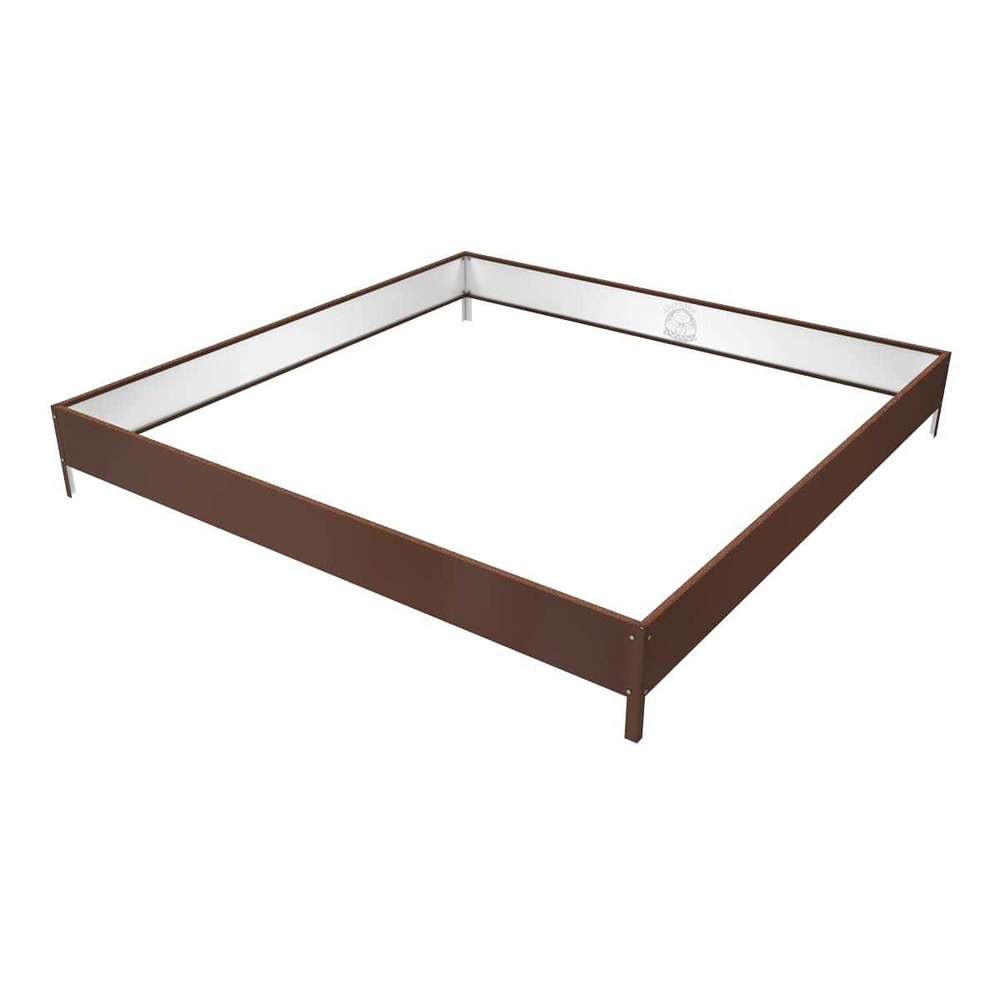 Клумба квадратная оцинкованная 1 ярус  RAL 8017 Шоколад