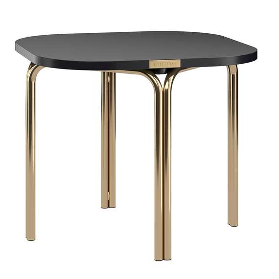 Столик кофейный ror, 50х50 см, латунь/черный