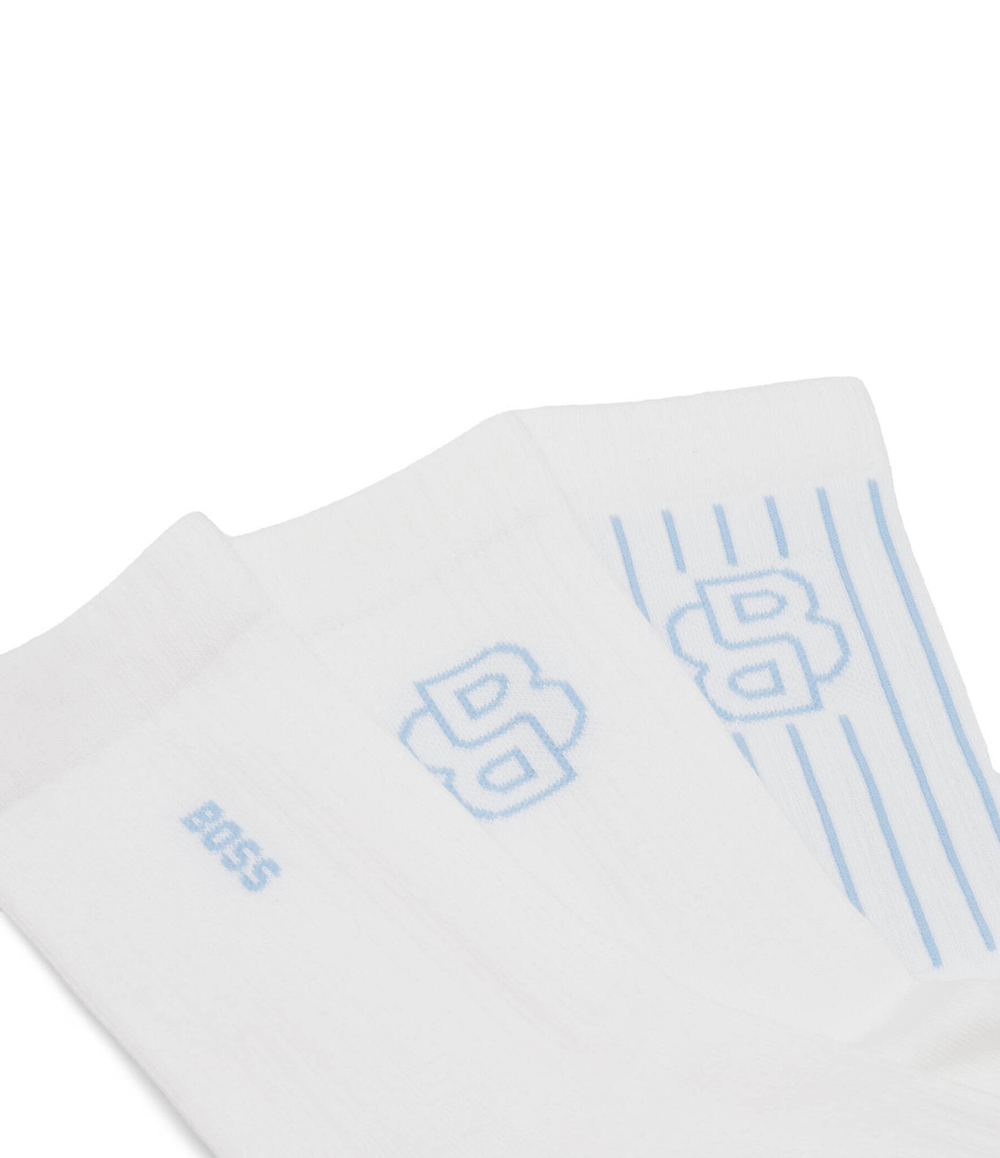 Носки 3 пары QS Pinstripe BOSS BLACK - белый(50515132)