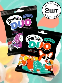 Мармелад Бон Пари Дуо ассорти вкусов 100 г * 2 шт