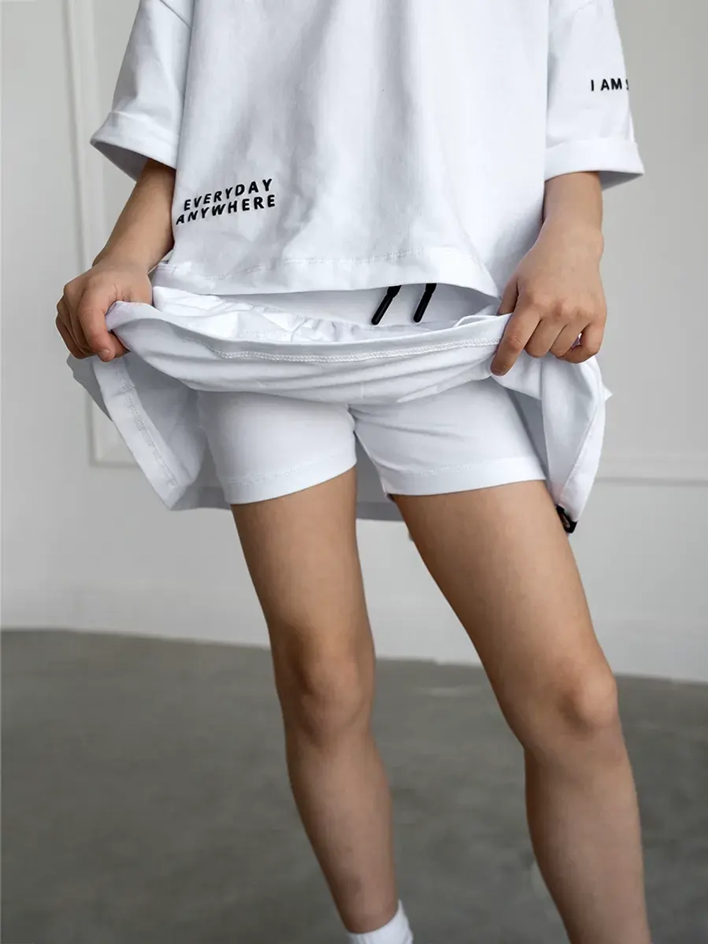 Костюм летний трикотажный футболка и юбка шорты