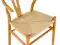 Стул Wishbone натуральный с бежевым сиденьем