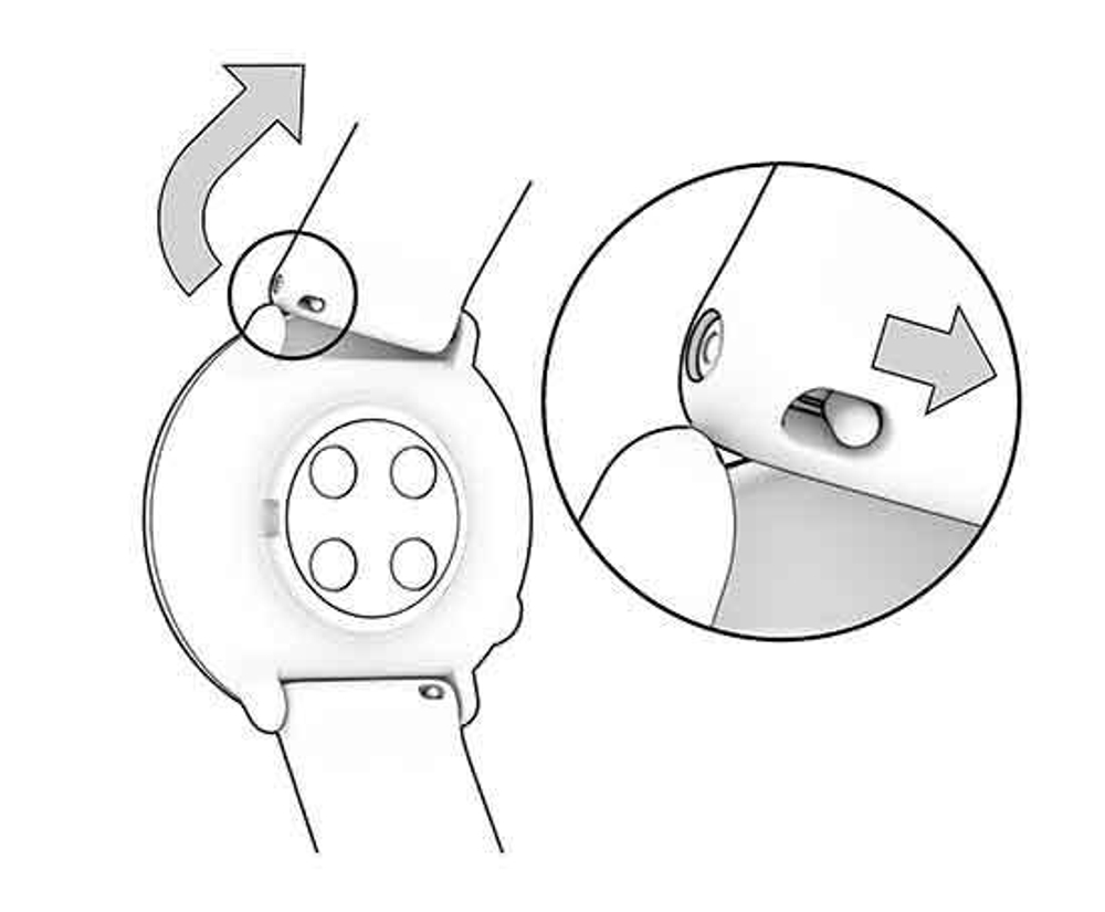 Ремешок POLAR WRIST BAND 20MM SIL BLK S/L