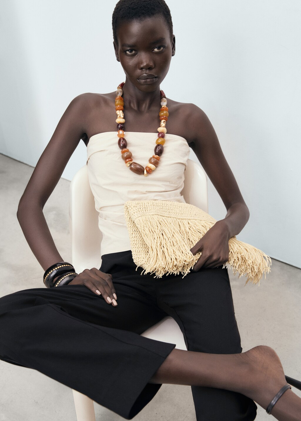 Прямые укороченные брюки