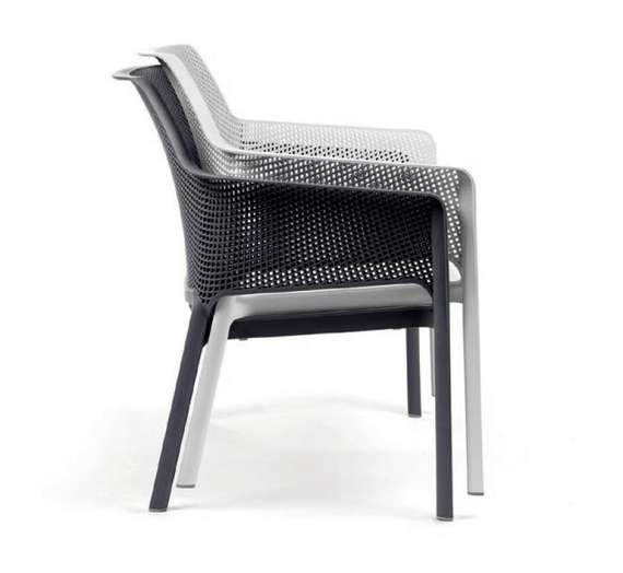 Уличный пластиковый диван Net антрацит