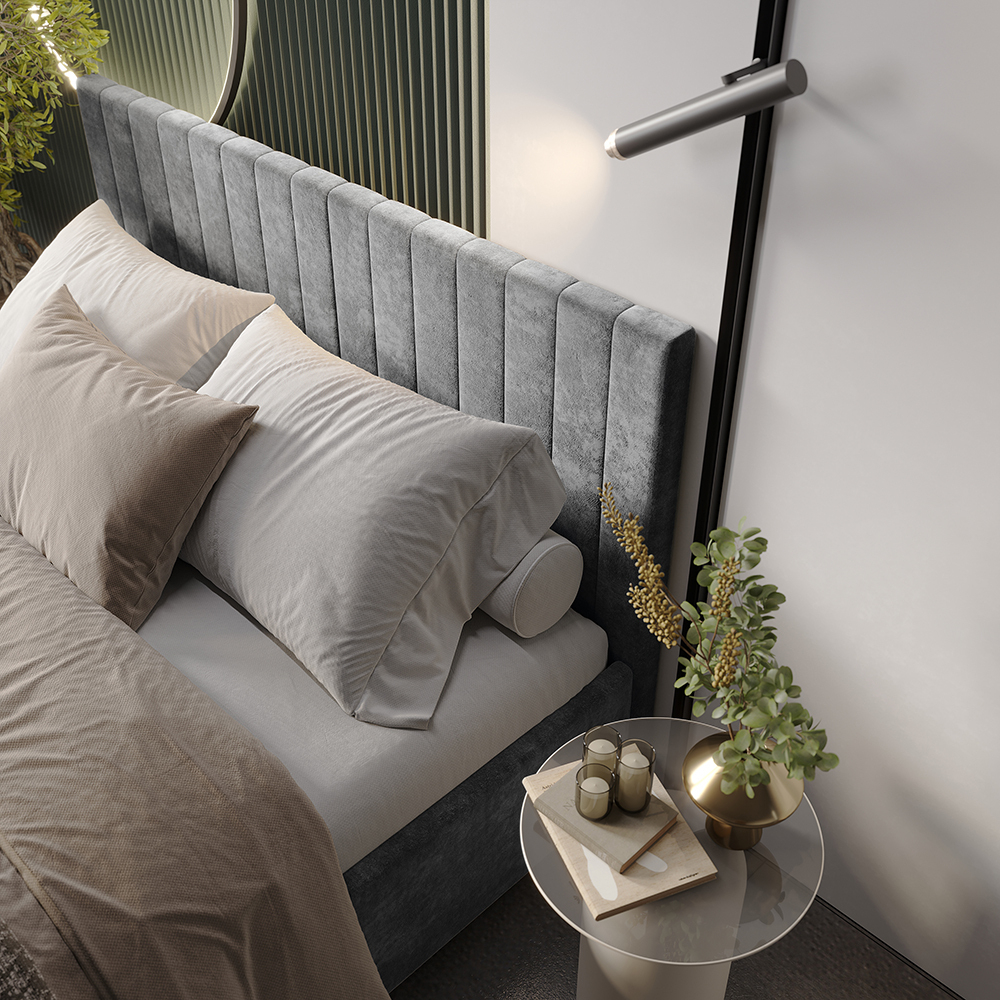 Кровать 160 "Хлоя" КР-18 без основания грифельный