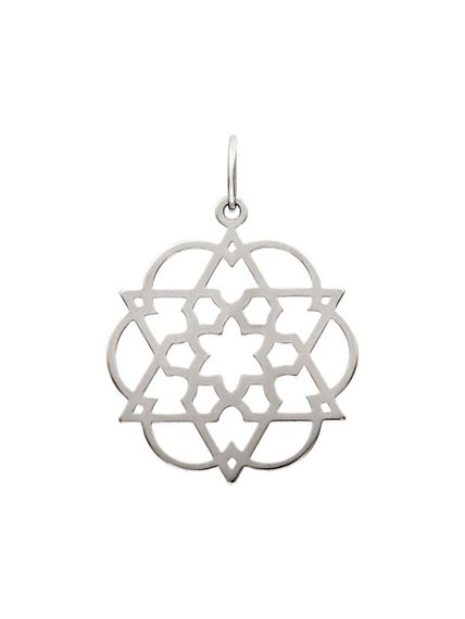 Подвеска Звезда Давида Прана из серебра, вид сзади