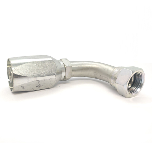 Фитинг РВД 3/4 BSP уголок с муфтой - многоразовый адаптер соеденительный ремонтный