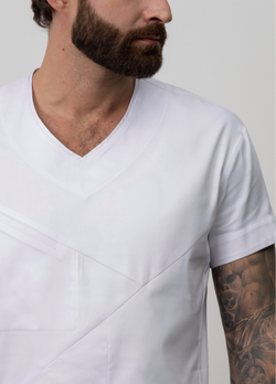 Медицинская туника с косым кроем