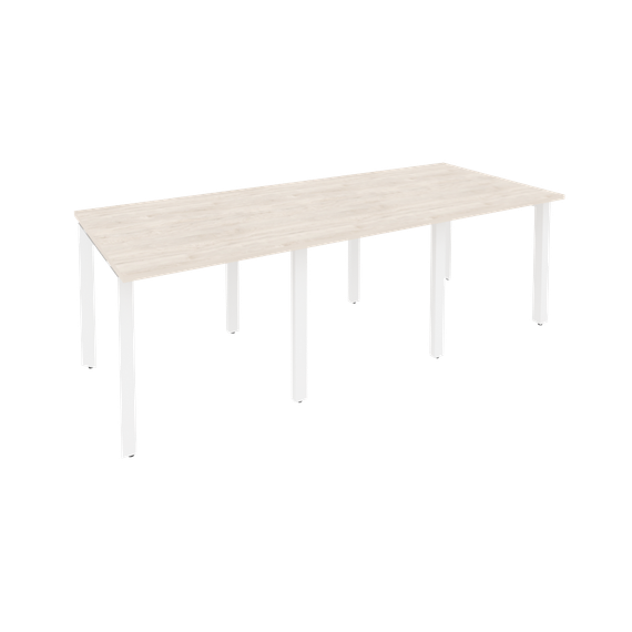 Onix Стол переговорный O.MP-PRG-3.0 Денвер Светлый/Металл Белый 2340*980*750