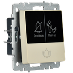 BRITE Кнопка звонка с индикацией для отелей 10А ВС10-1-9-БрКр бежевый IEK